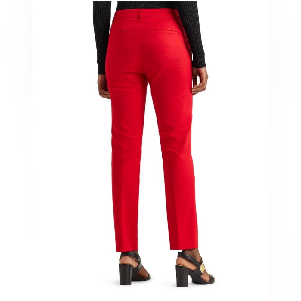RALPH LAUREN Womens Red Straight leg Pants Petites Size: 2P. - Picture 2 of 9